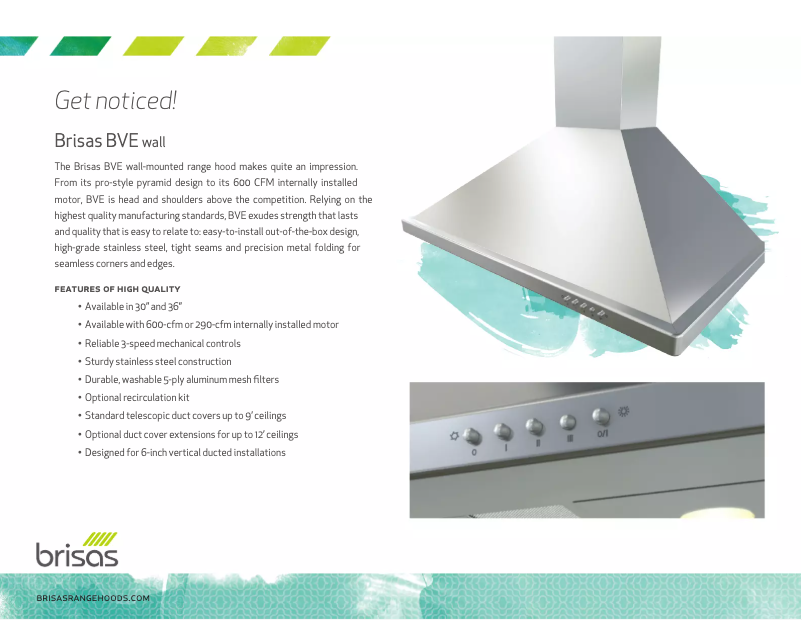 Page n°1 - Fiche technique Zephyr BVE-E36AS