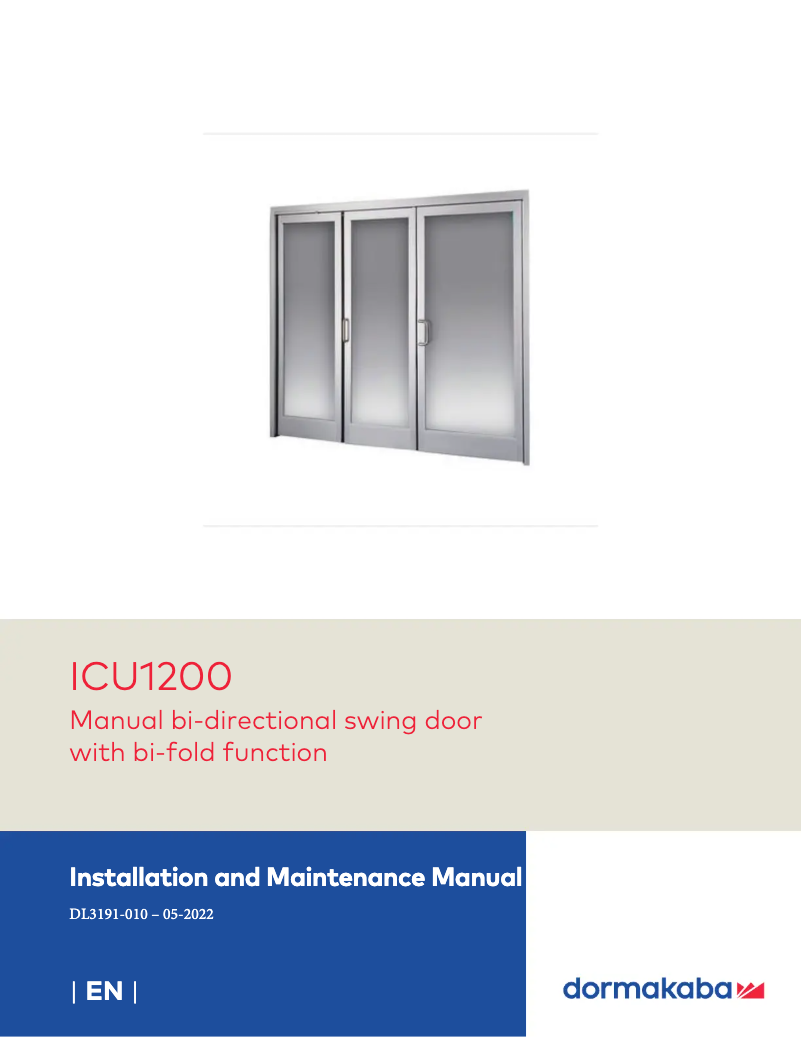 Page 1 de la notice Manuel utilisateur Dormakaba ICU1200