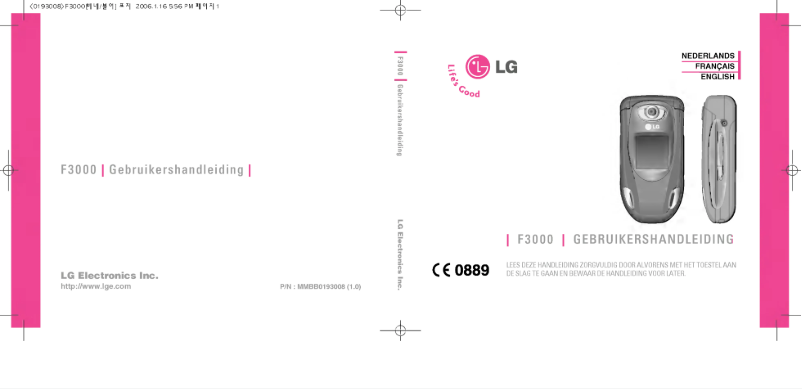 Page n°1 - Manuel utilisateur LG F3000