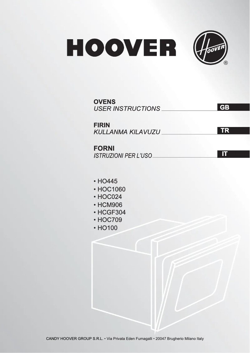Page n°1 - Manuel utilisateur Hoover HOC024/6X