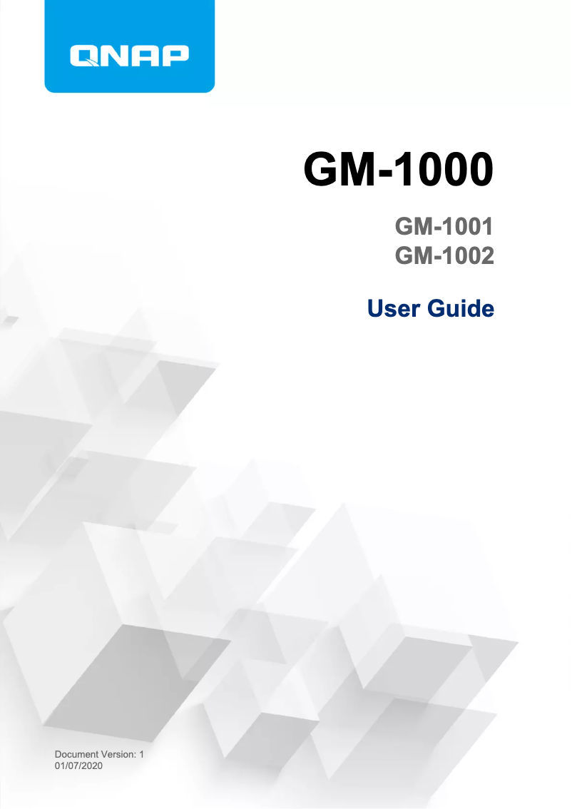 Page 1 de la notice Manuel utilisateur QNAP GM-1001
