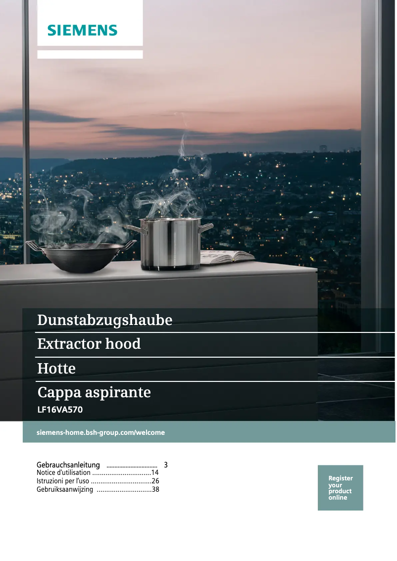 Page 1 de la notice Manuel utilisateur Siemens LF16VA570