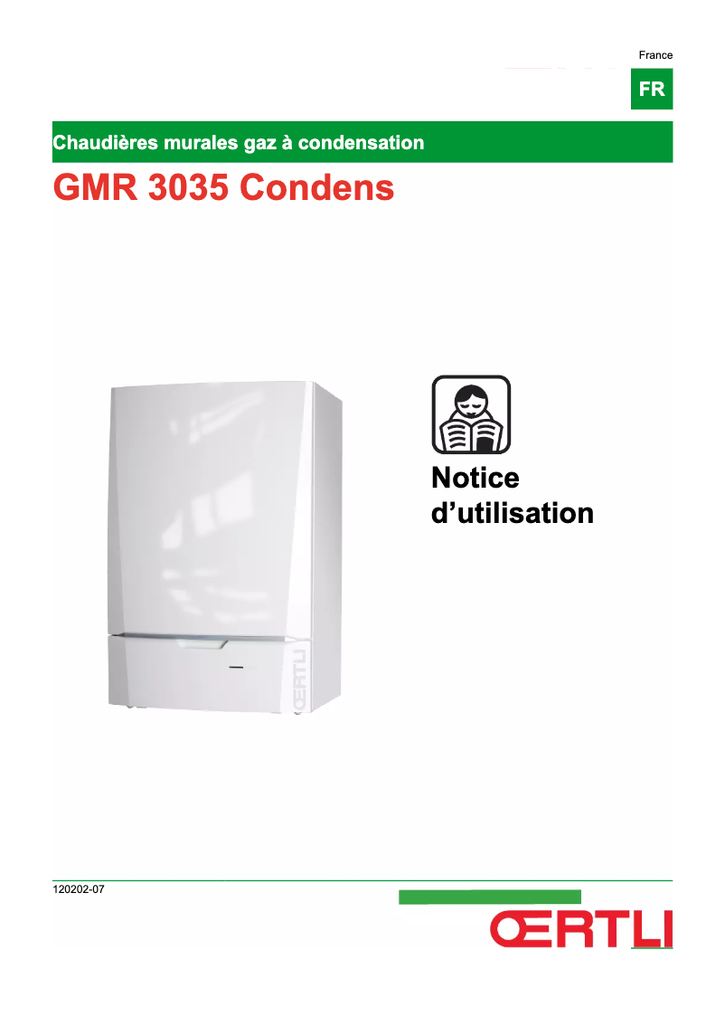 Page 1 de la notice Manuel utilisateur Oertli GMR 3035 Condens