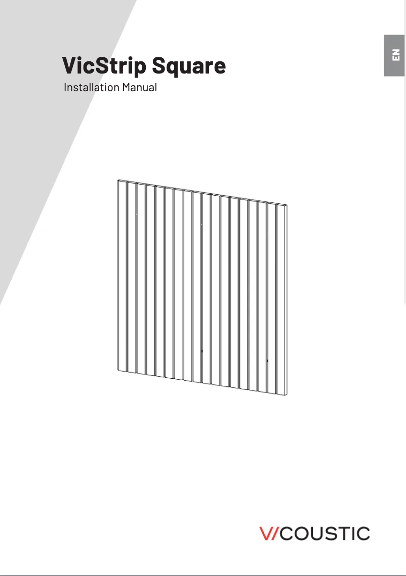 Page 1 de la notice Manuel utilisateur Vicoustic VicStrip Square