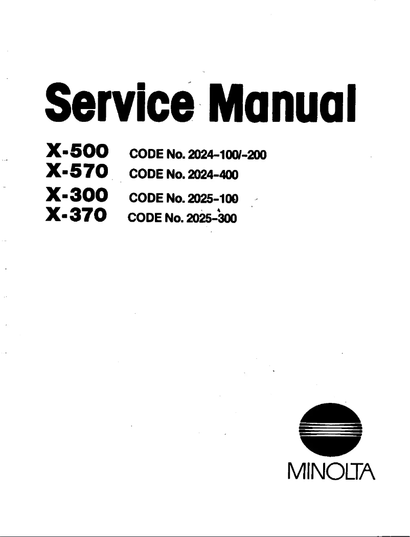 Page n°1 - Manuel utilisateur Konica Minolta X-570