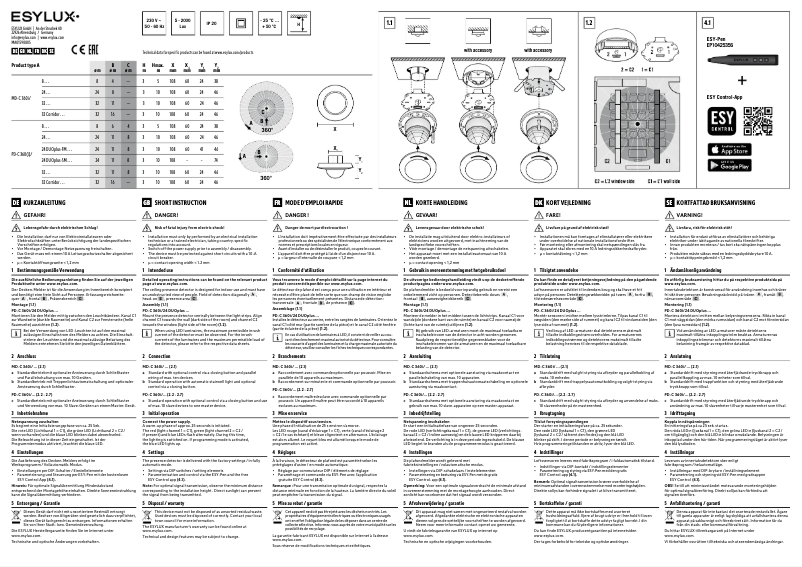 Page n°1 - Manuel utilisateur Esylux PD-C 360i/24 DUOplus-SM