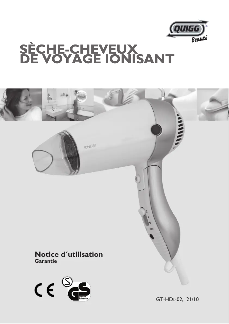 Page 1 de la notice Manuel utilisateur Quigg GT-HDt-02