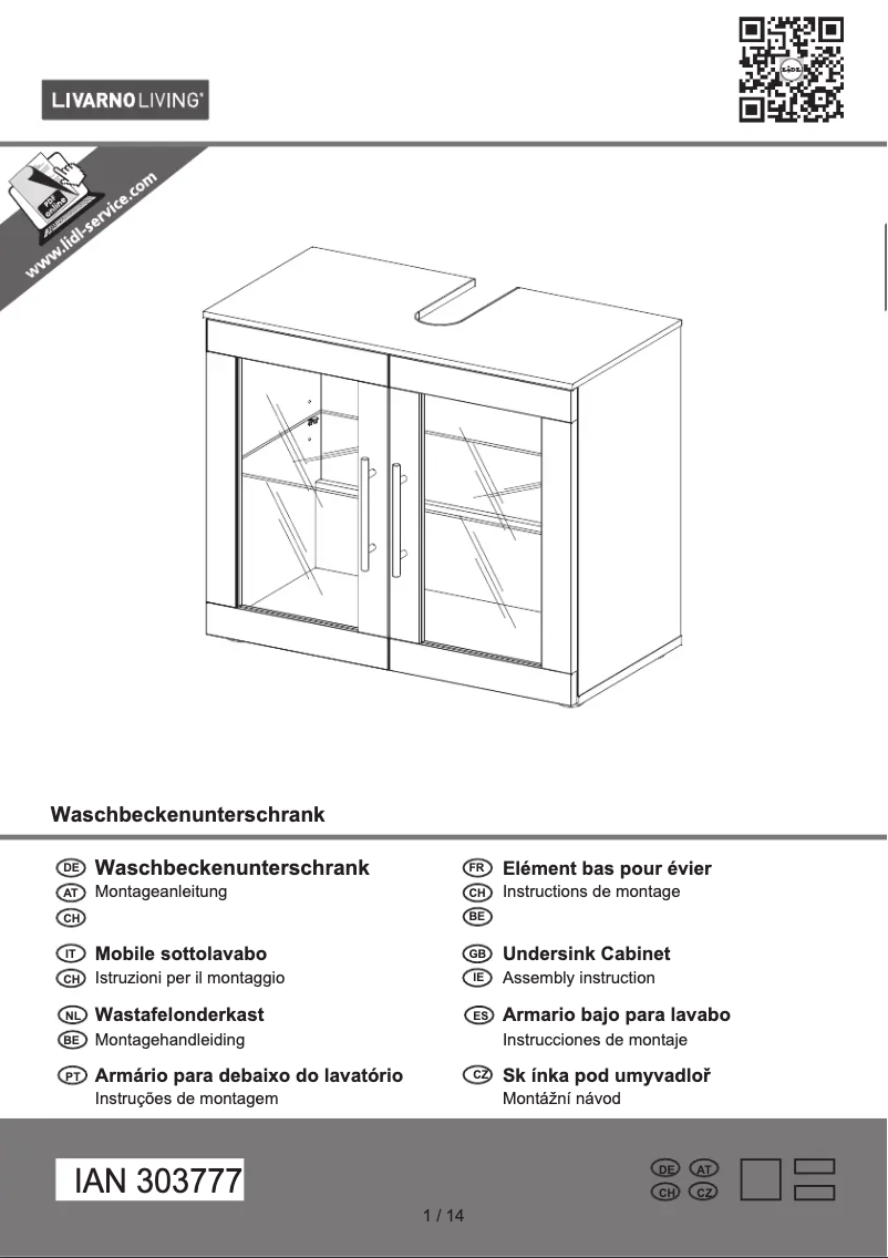 Page 1 de la notice Manuel utilisateur Livarno Lux IAN 303777