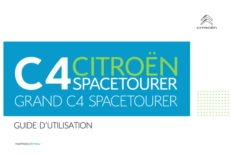 Image de la première page du manuel de l'appareil C4 Picasso (2021)