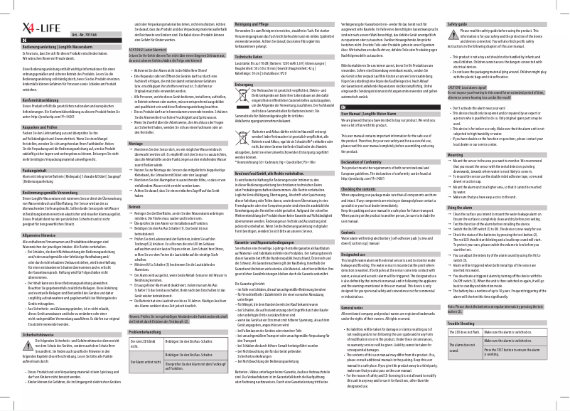 Image de la première page du manuel de l'appareil 701564