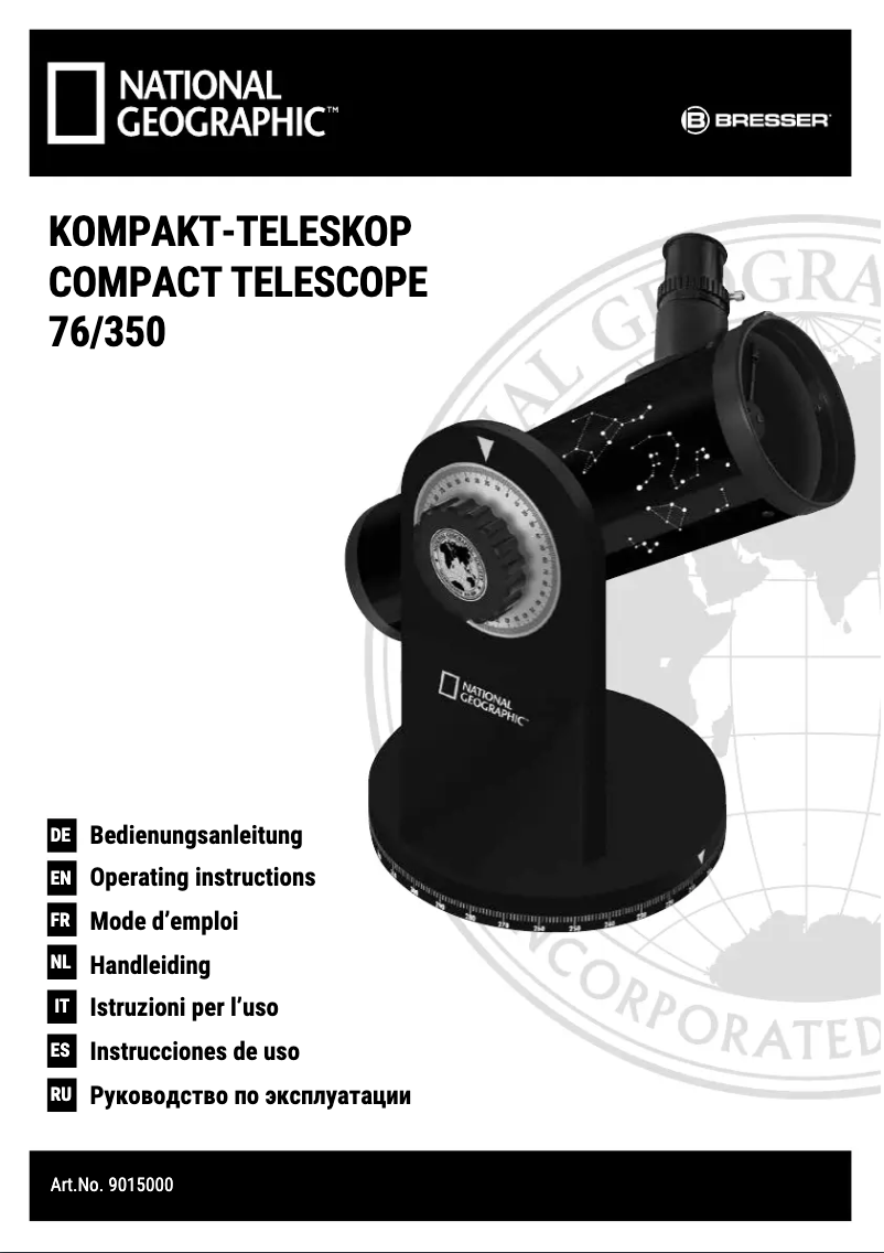 Page n°1 - Manuel utilisateur National Geographic 9015000