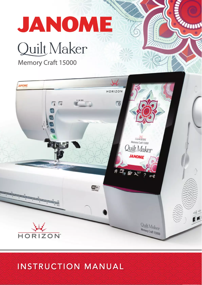 Image de la première page du manuel de l'appareil Horizon Quilt Maker Memory Craft 15000