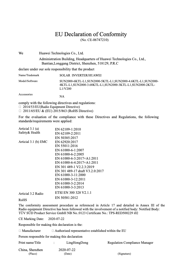 Image de la première page du manuel de l'appareil SUN2000L 3KTL-L1