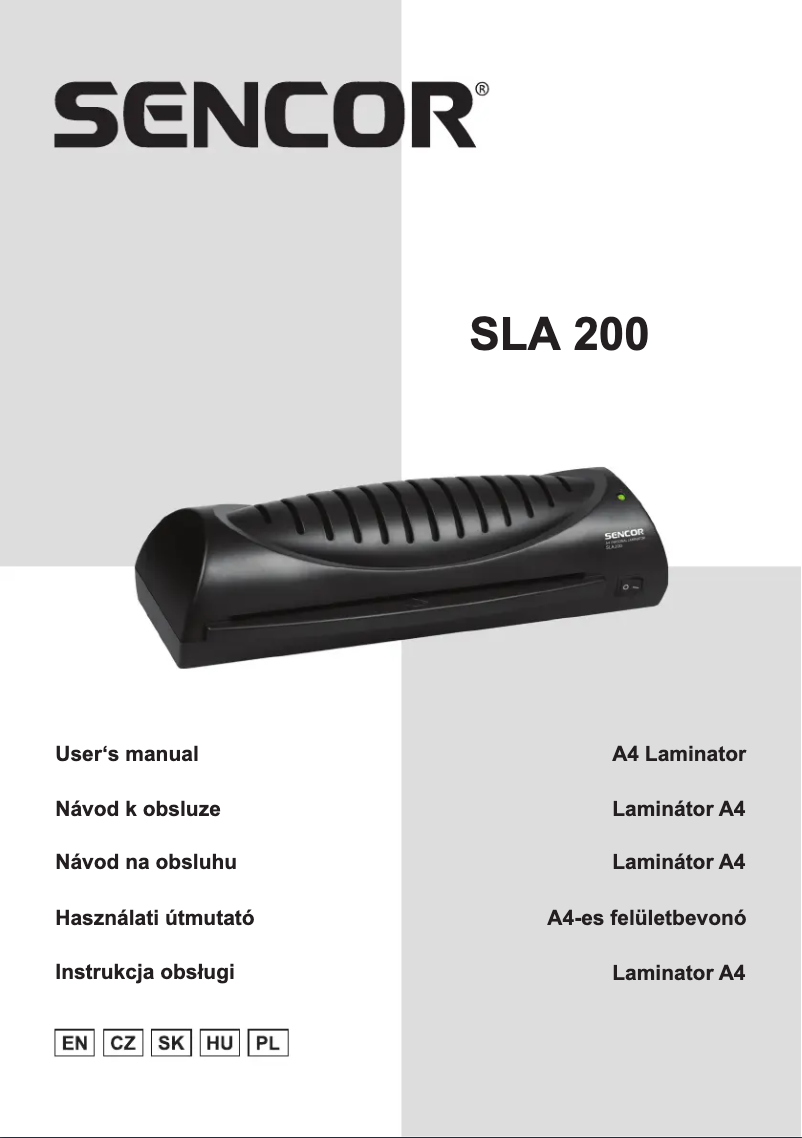 Page 1 de la notice Manuel utilisateur Sencor SLA 200