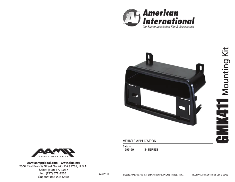 Page n°1 - Manuel utilisateur American International GMK411
