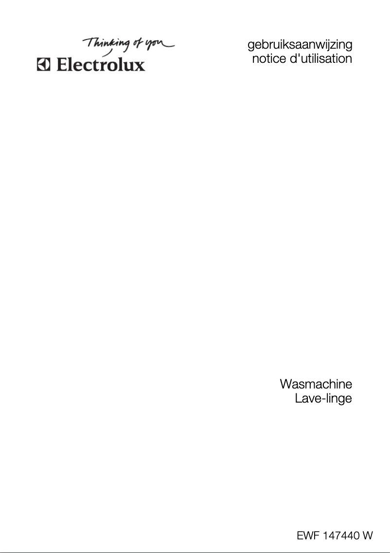 Page n°1 - Manuel utilisateur Electrolux EWF147440W