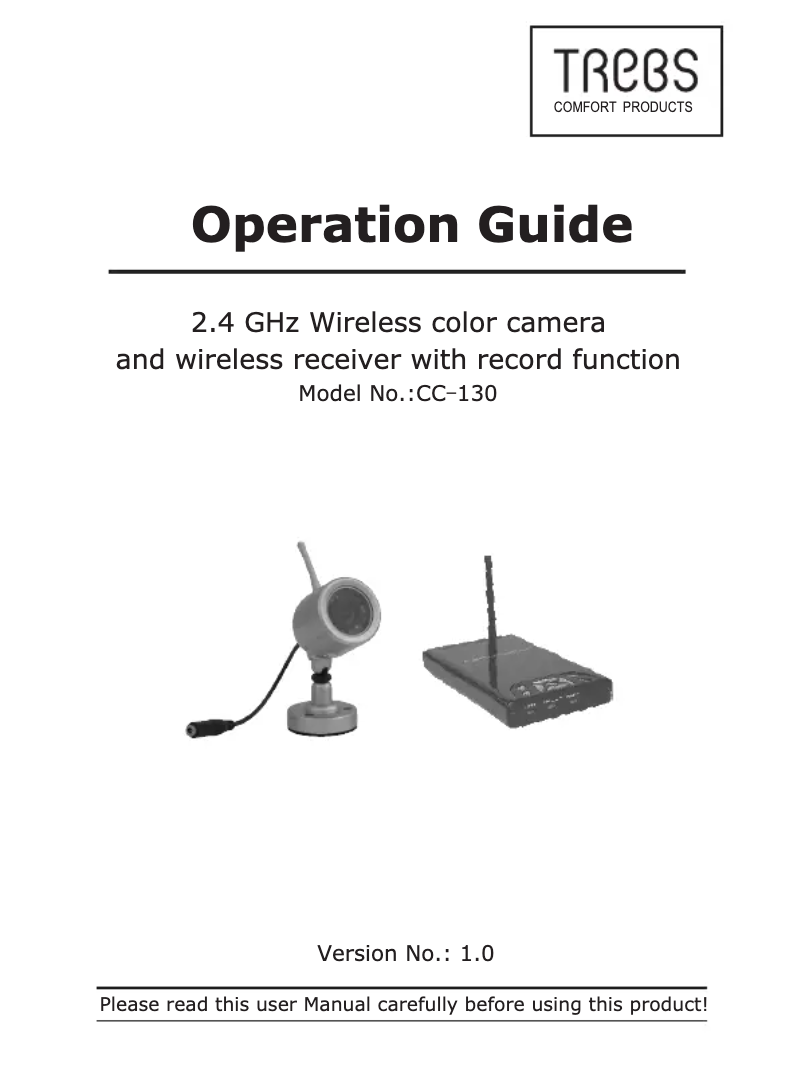 Page 1 de la notice Manuel utilisateur Trebs Comfortcam CC-130