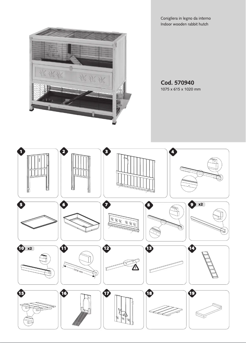 Page 1 de la notice Instructions / montage Ferplast Cottage