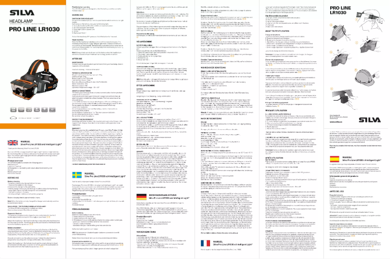 Image de la première page du manuel de l'appareil Pro Line LR1030