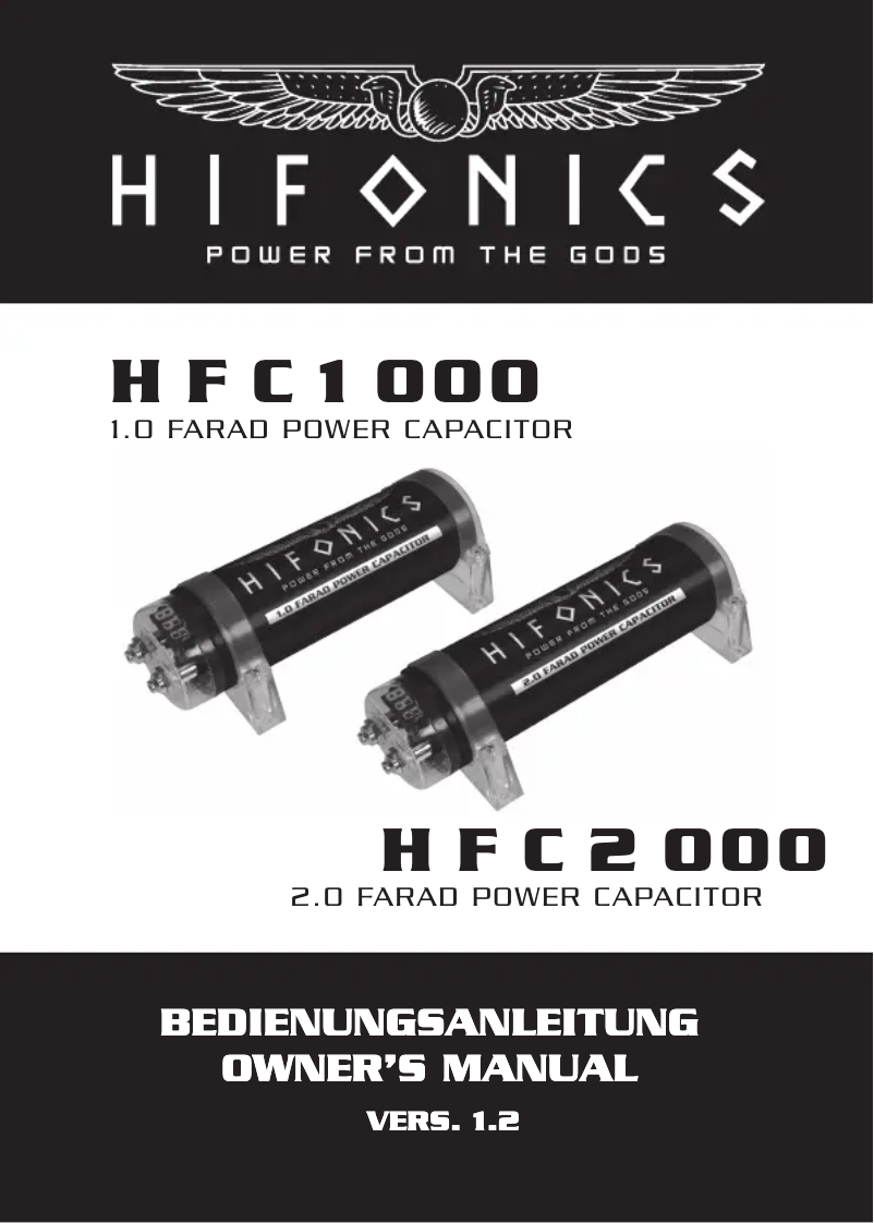 Page 1 de la notice Manuel utilisateur Hifonics HFC2000