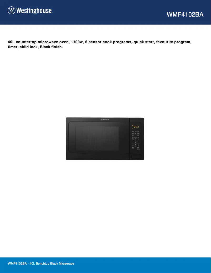 Image de la première page du manuel de l'appareil WMF4102BA