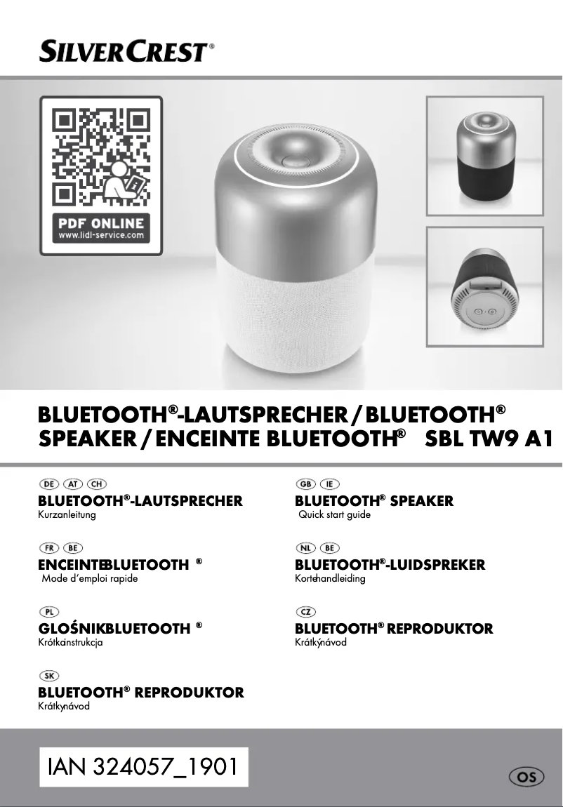 Page 1 de la notice Manuel utilisateur SilverCrest SBL TW9 A1