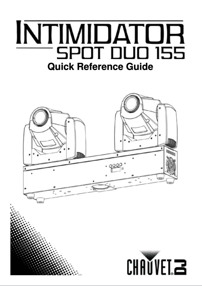 Page 1 de la notice Manuel utilisateur Chauvet Intimidator Spot Duo 155