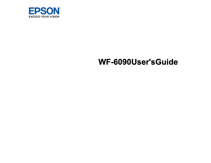 Image de la première page du manuel de l'appareil WorkForce Pro WF-6090