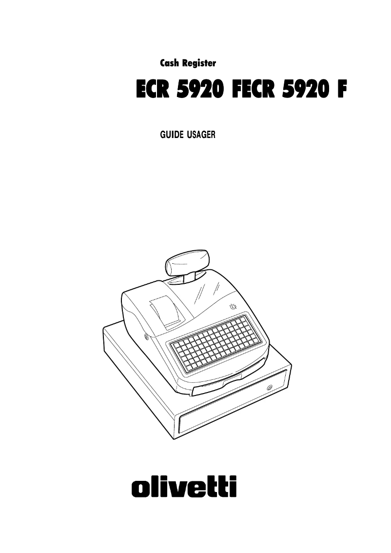 Image de la première page du manuel de l'appareil ECR 5920 F