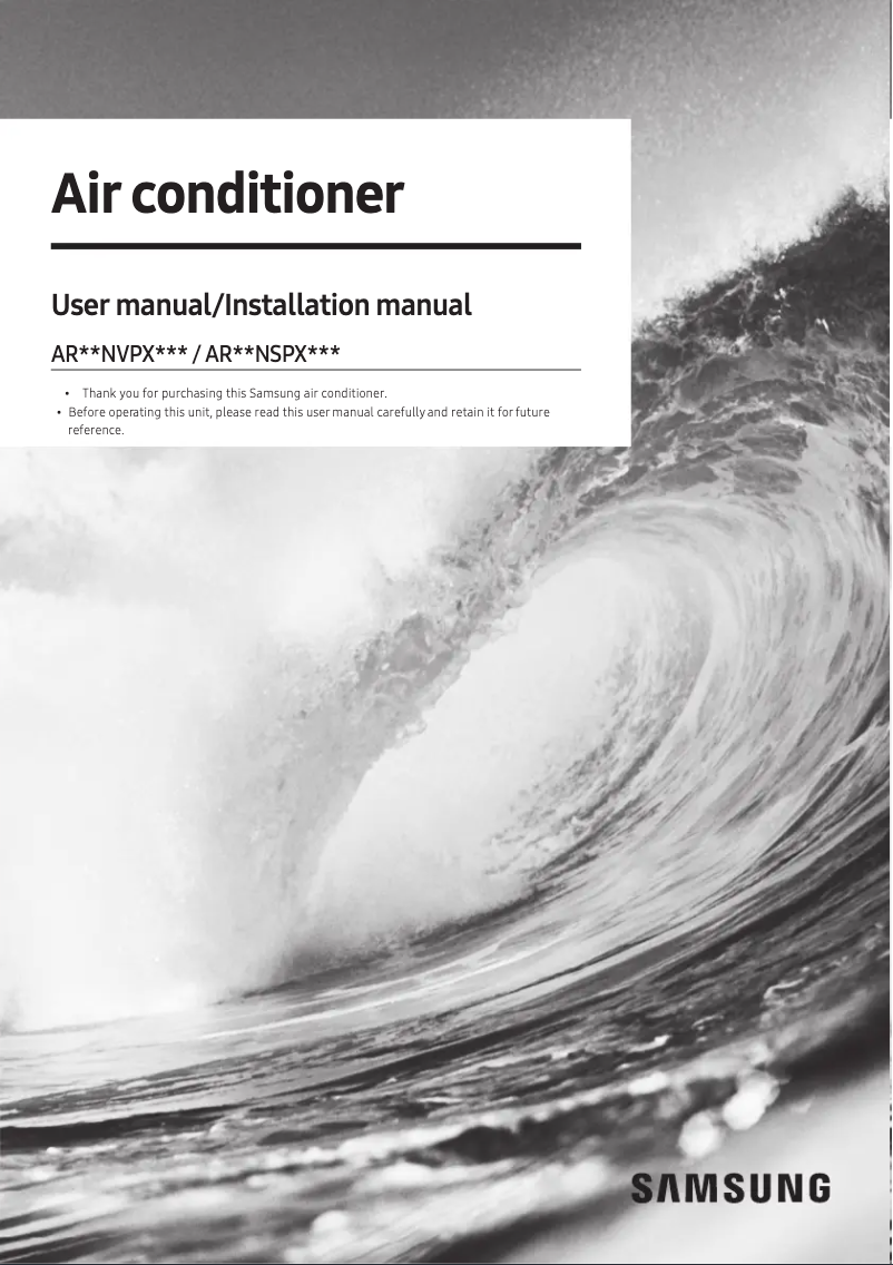 Página 1 del manual Manual de usuario Samsung AR18NVPXAWK/CB