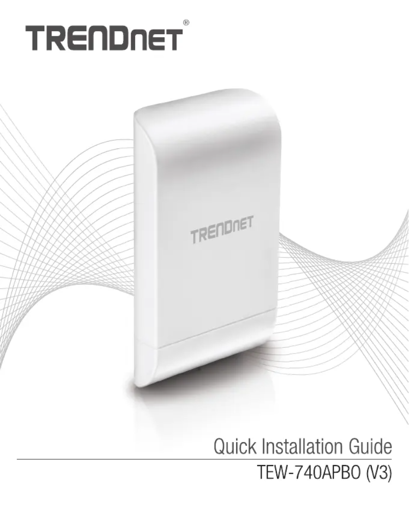 Page 1 de la notice Manuel utilisateur TRENDnet TEW-740APBO