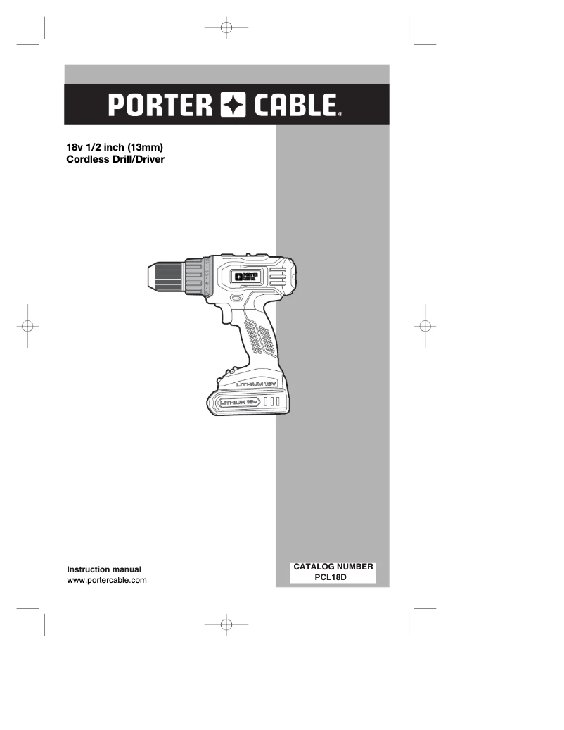 Page 1 de la notice Manuel utilisateur Black & Decker PCL18D