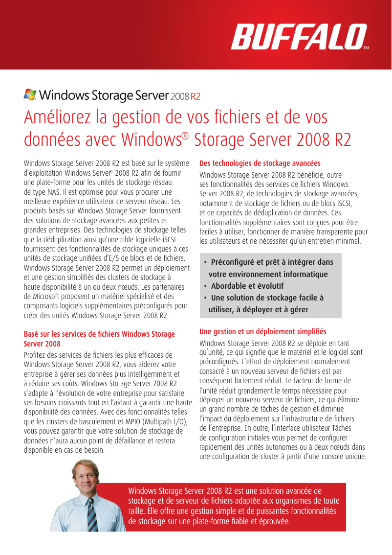 Page 1 de la notice Manuel utilisateur Buffalo TeraStation Pro Duo WSS