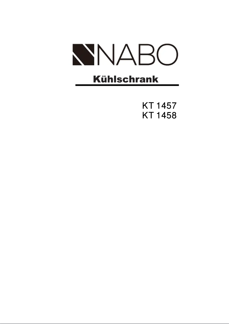 Page 1 de la notice Manuel utilisateur Nabo KT 1457