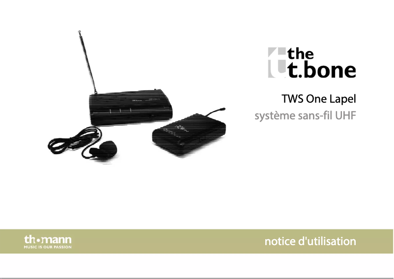 Page n°1 - Manuel utilisateur the t.bone TWS One Lapel