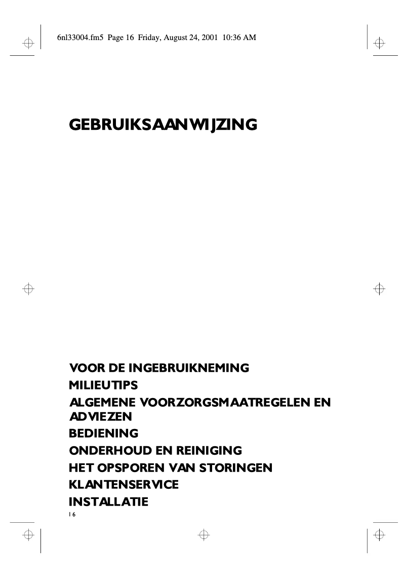 Page 1 de la notice Manuel utilisateur Whirlpool HOO 100