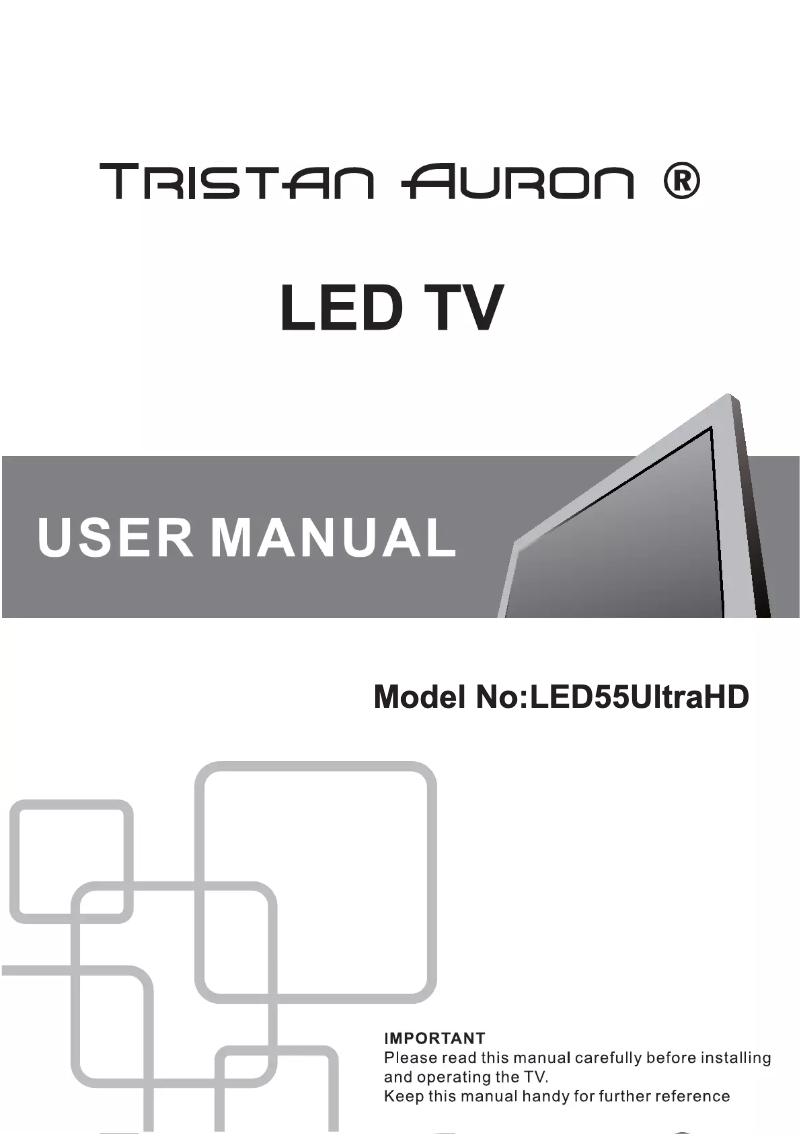 Page 1 de la notice Manuel utilisateur Tristan Auron LED55UltraHD
