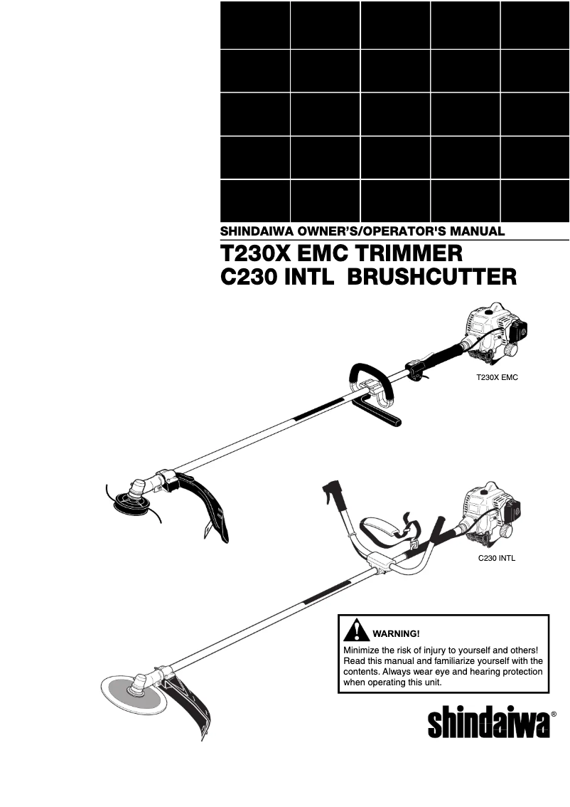 Page n°1 - Manuel utilisateur Shindaiwa C230