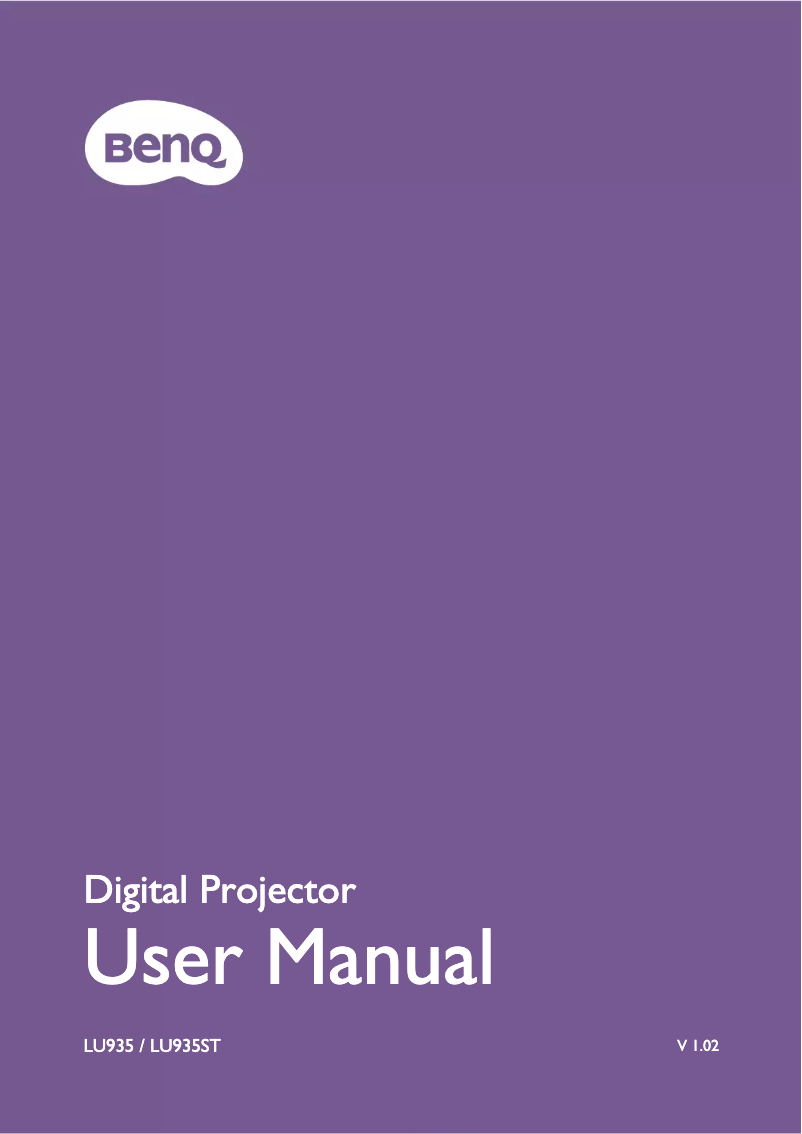 Page 1 de la notice Manuel utilisateur BenQ LU935