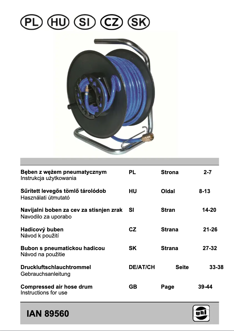 Page 1 de la notice Manuel utilisateur Powerfix IAN 89560