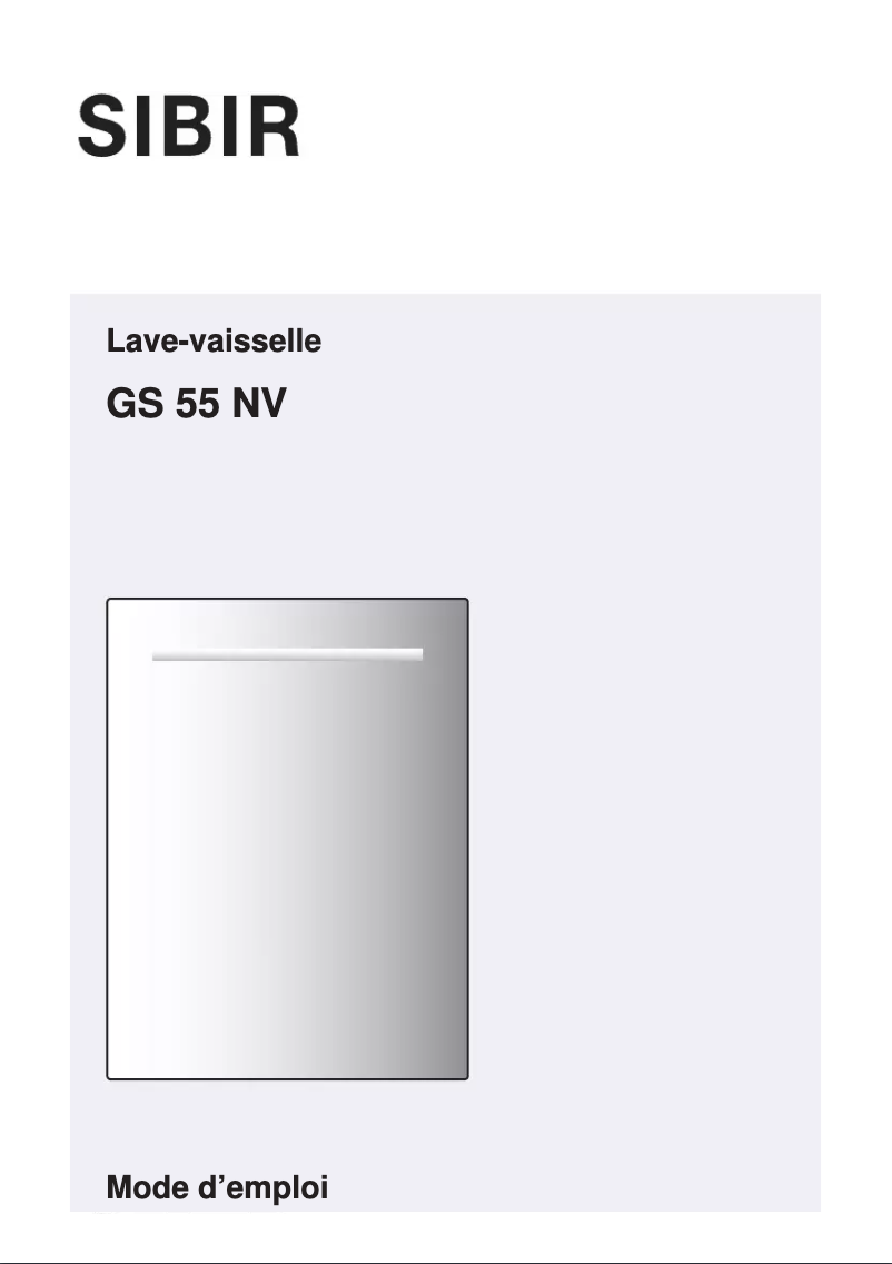 Page 1 de la notice Manuel utilisateur SIBIR GS 55 NV