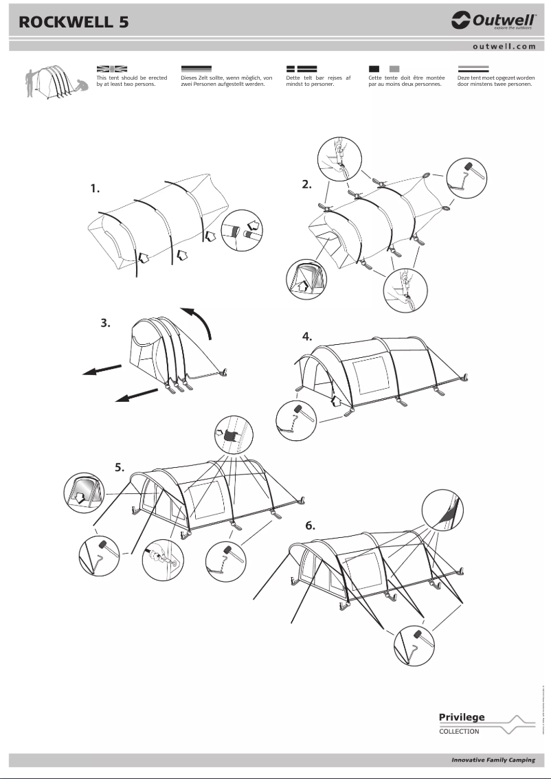 Página 1 del manual Manual de usuario Outwell Privilege Rockwell 5