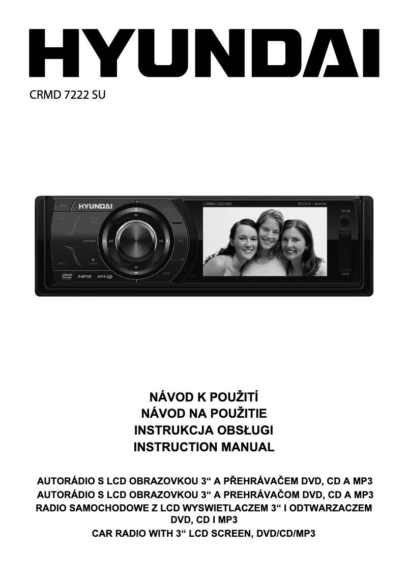 Page 1 de la notice Manuel utilisateur Hyundai CRMD 7222 SU
