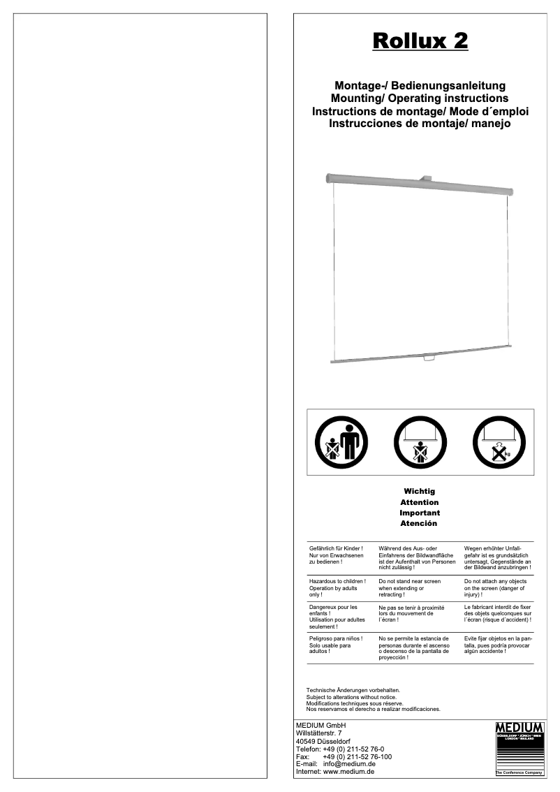 Image de la première page du manuel de l'appareil Rollux 2