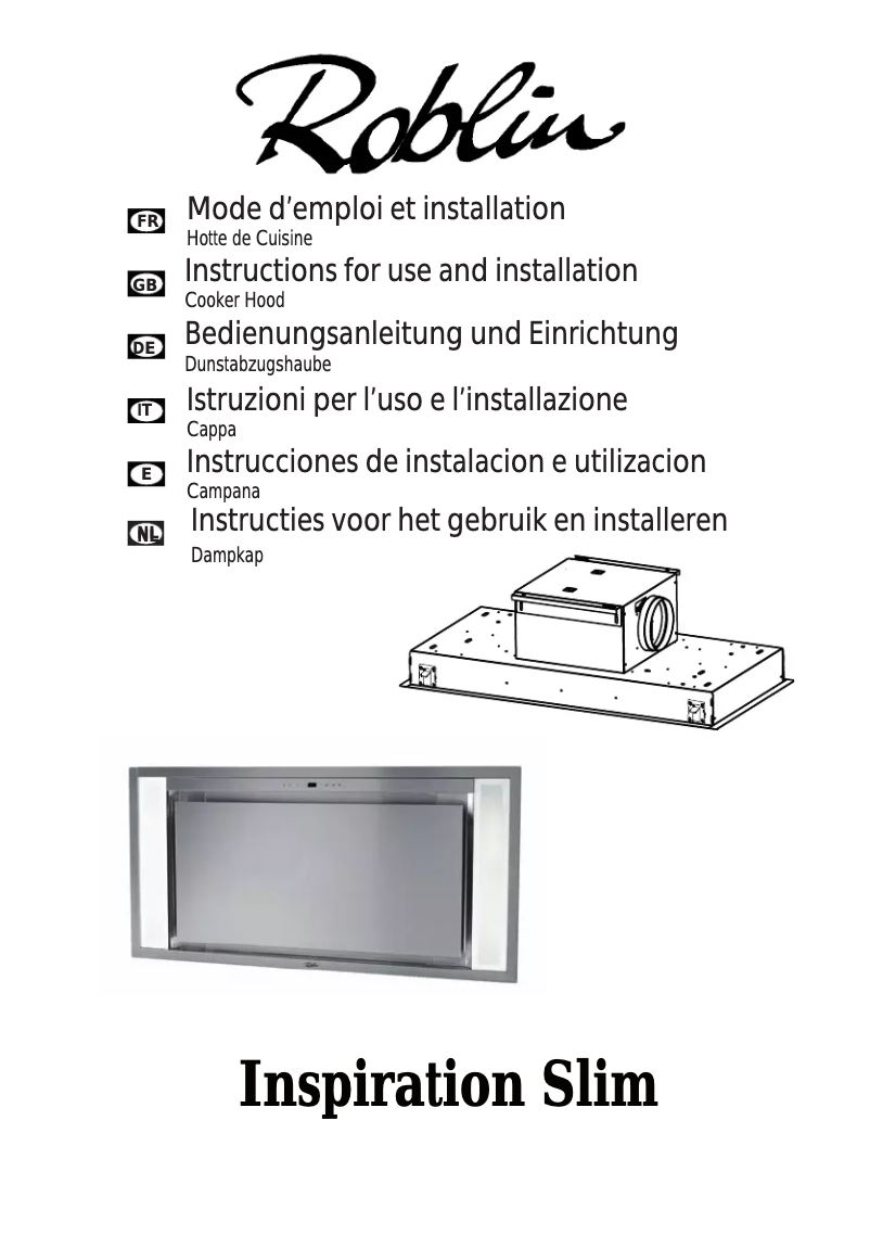 Page 1 de la notice Manuel utilisateur Roblin Inspiration/3 1000