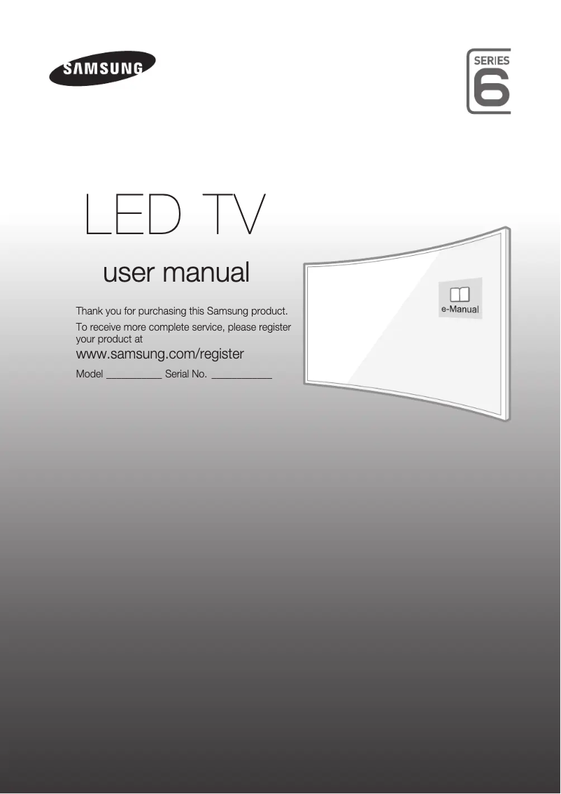 Image de la première page du manuel de l'appareil UE48J6300AK