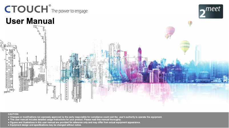 Page 1 de la notice Manuel utilisateur CTOUCH Leddura 2Meet