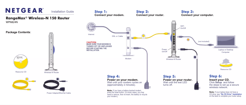 Image de la première page du manuel de l'appareil RangeMax Wireless-N 150