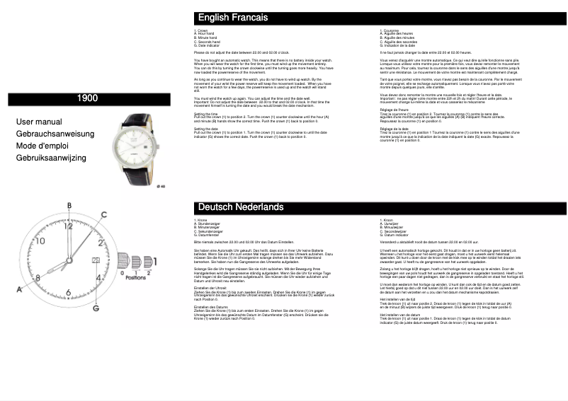Image de la première page du manuel de l'appareil Taylor 1900