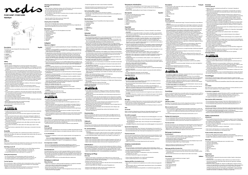 Page 1 de la notice Manuel utilisateur Nedis PCHD120WT